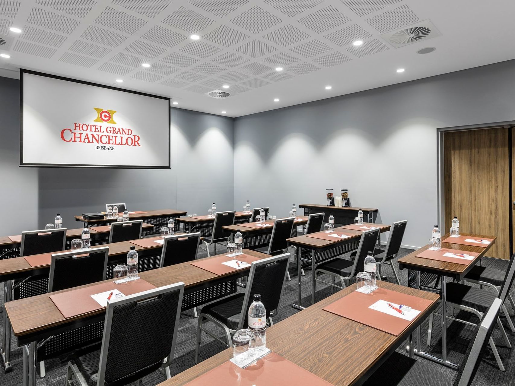 Classroom set-up in Meeting Room at Grand Chancellor Brisbane