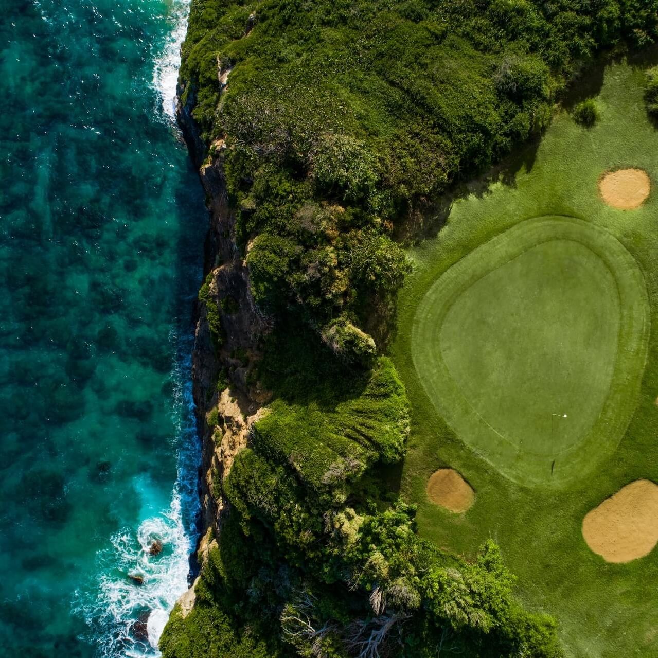 hole 11 Overhead Private Hole Green