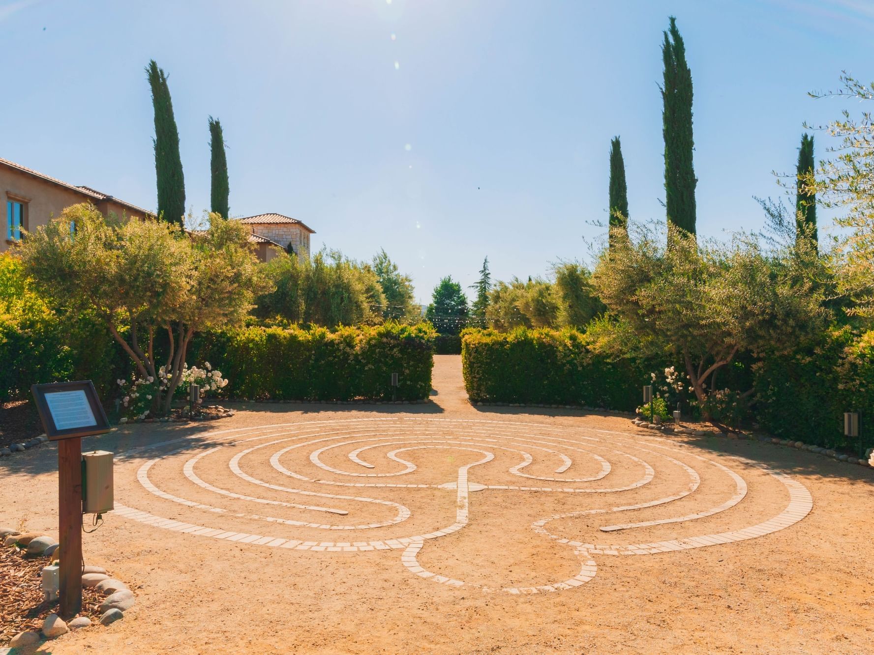 Sonic labyrinth with stone path