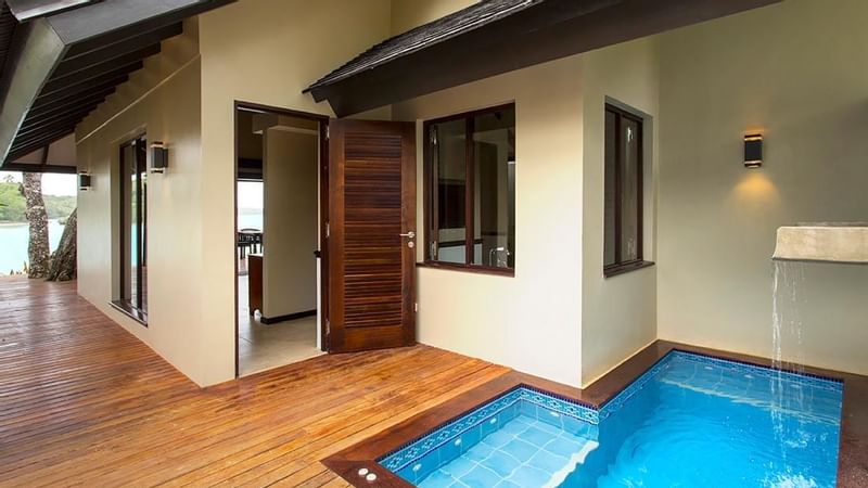 Indoor pool in Shefa Pool Vill at Warwick Le Lagon 