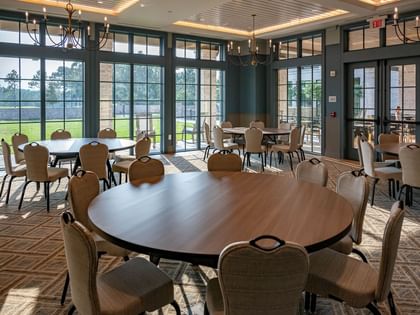 The Club Room meeting space at Camp Creek Inn