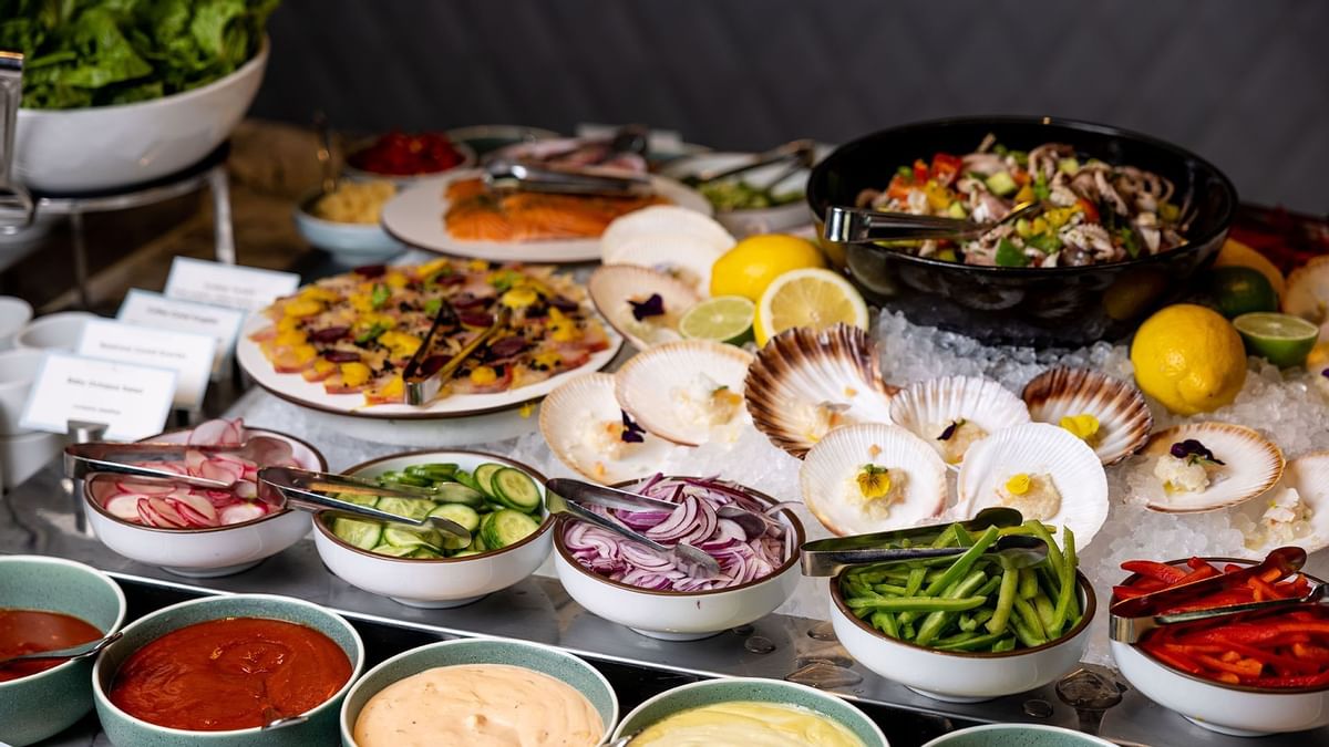 Buffet area in the Epicurean restaurant at Crown Towers Sydney