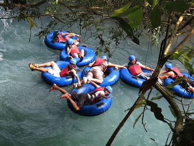 Rio Celeste Tubing team near Rio Celeste Hideaway
