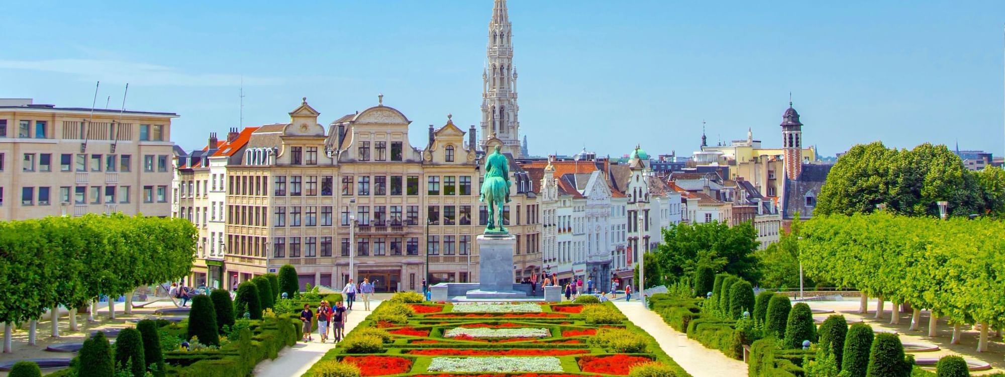 The Mont des Arts garden near Warwick Brussels