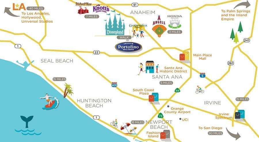 Hotel Near Disneyland Anaheim - Porto Map Disneyland 2