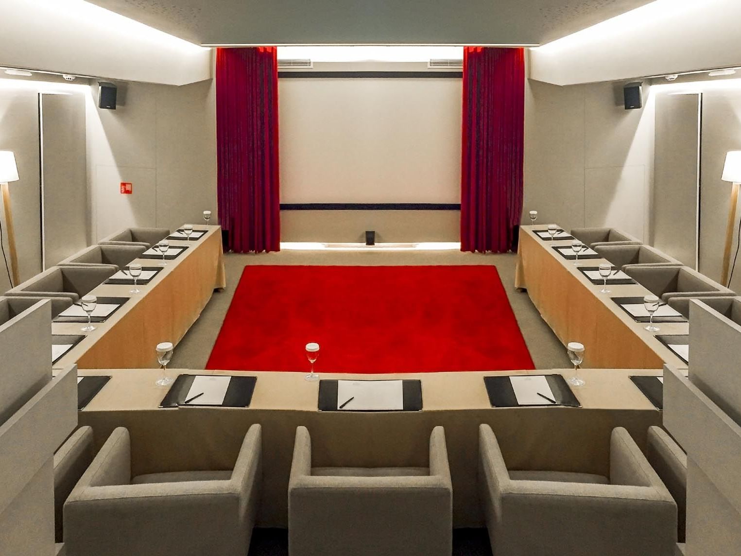 Interior of the Screening Room at St. George Lycabettus
