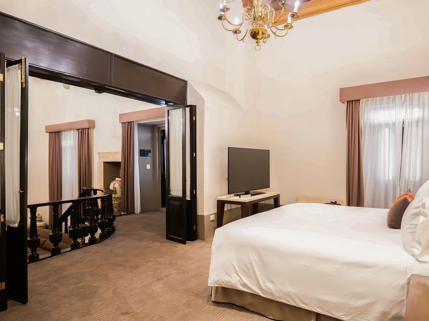Suite Presidencial King con cama grande y vistas en Quinta Real Puebla, Heroica Puebla de Zaragoza.