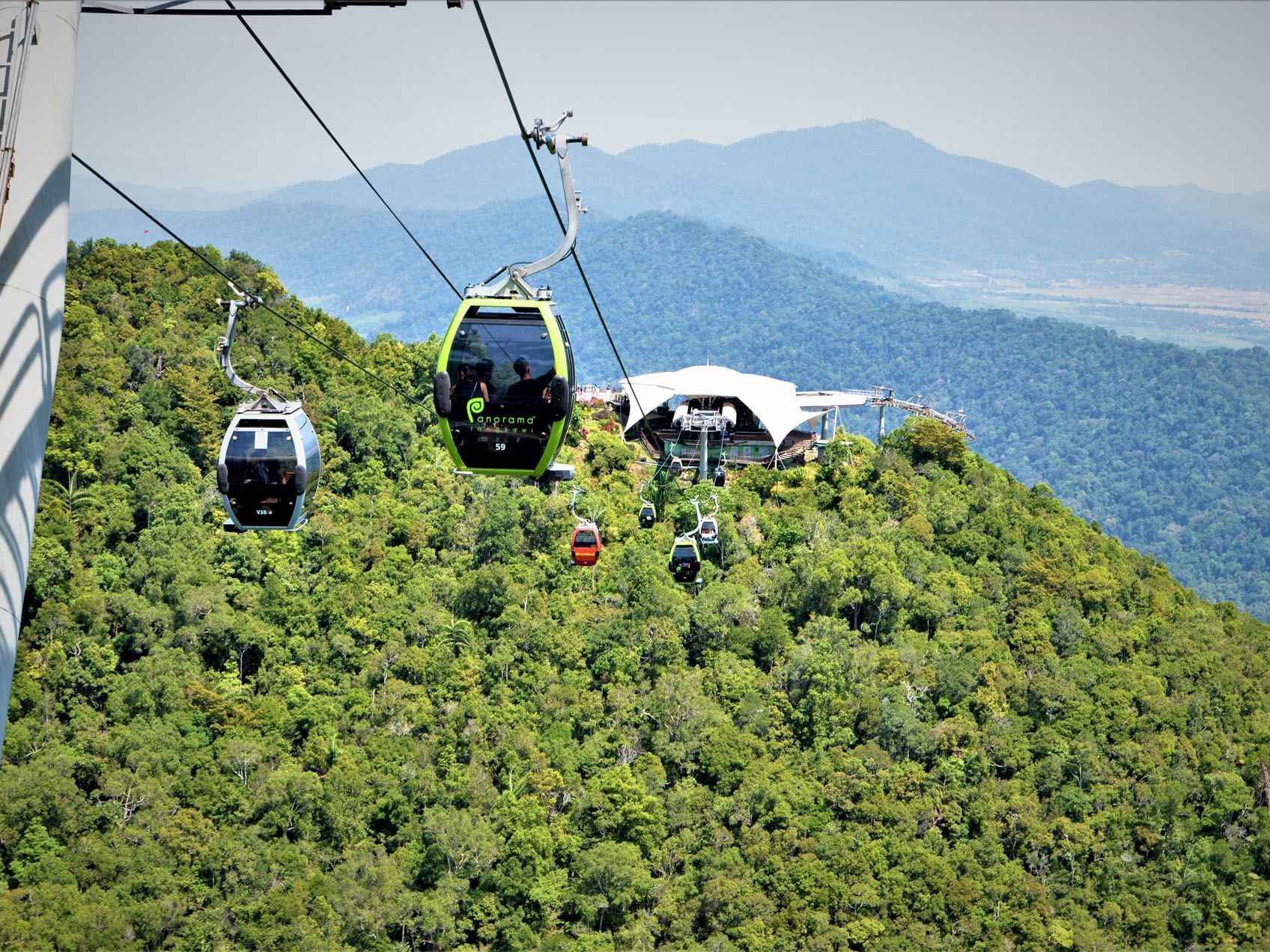 Cable cars in Langkawi SkyCab near Tanjung Rhu Resort Langkawi