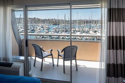 Second Floor Marina room Patio view at Bay Club Hotel