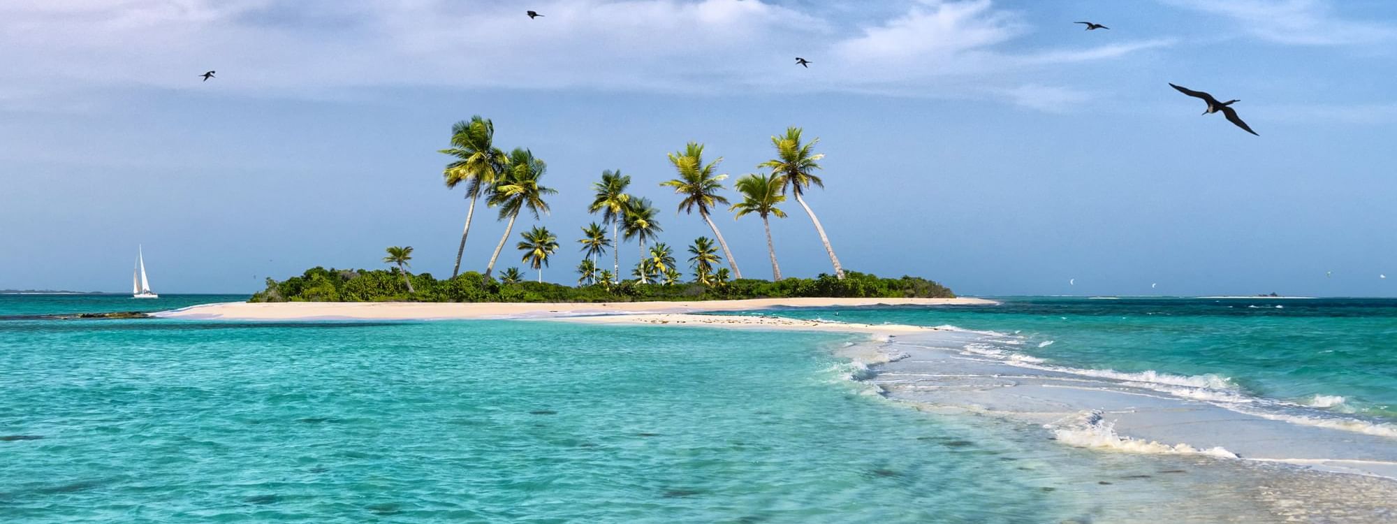 Landscape view of the Bahamas Island around with beach near Warwick Paradise Island Bahamas