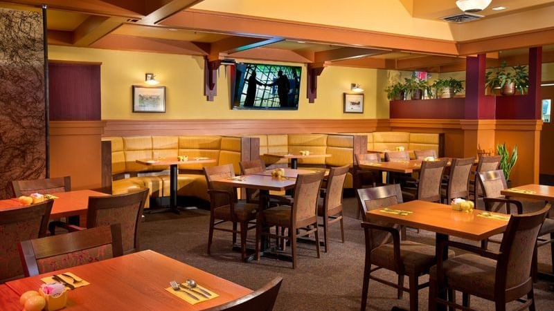 Dining tables at restaurant