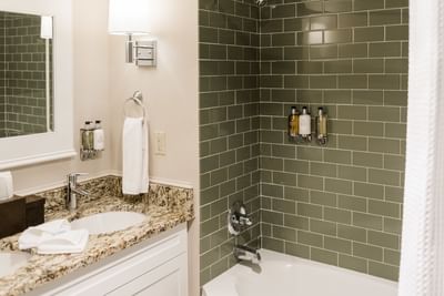 Bathroom interior of the Cottage at Alderbrook Resort & Spa