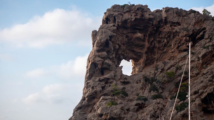 Sa Foradada seen from the Mediterranean Sea