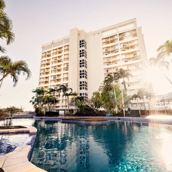 Exterior of the hotel & pool at Pullman Cairns