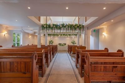 Interior view of a chapel at Orsett Hall Hotel