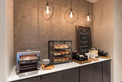 breakfast display at hotel