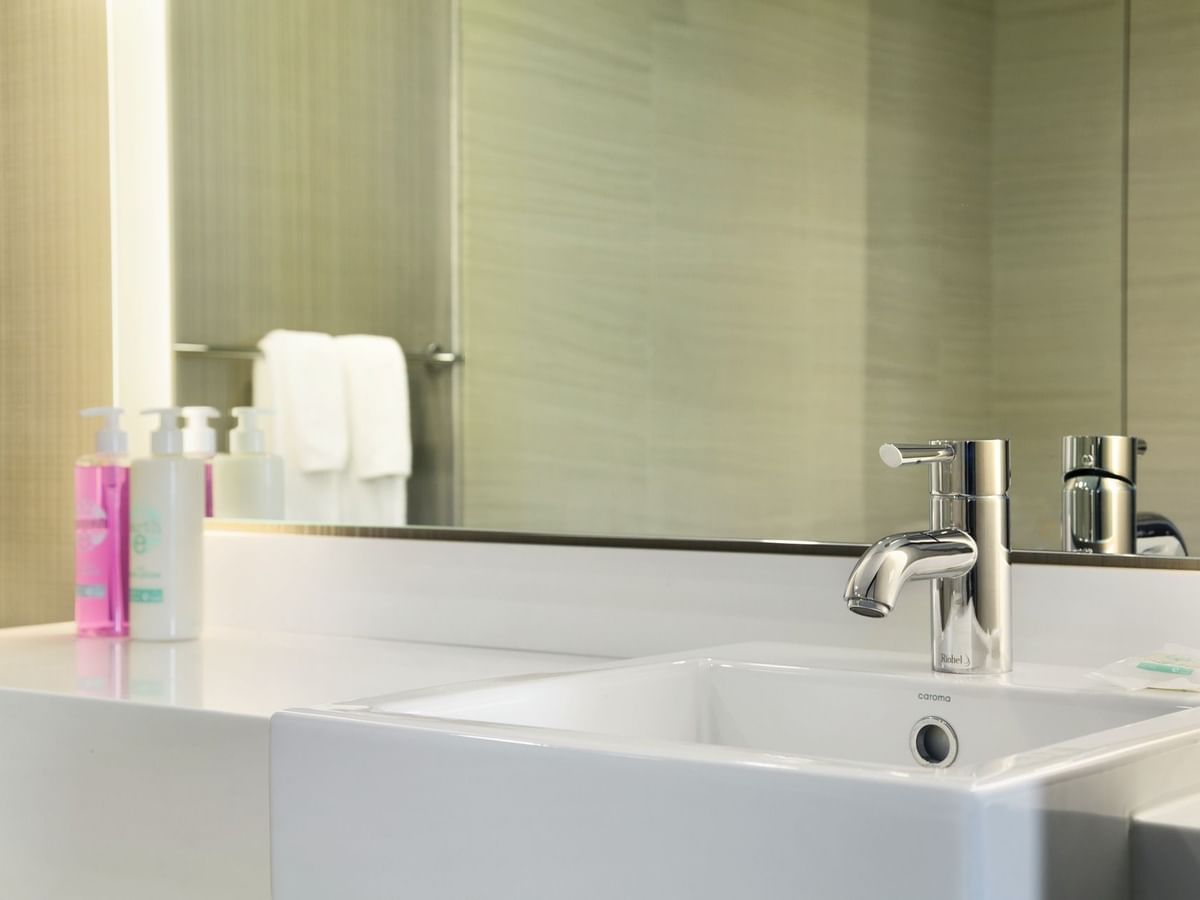 Sink in modern bathroom