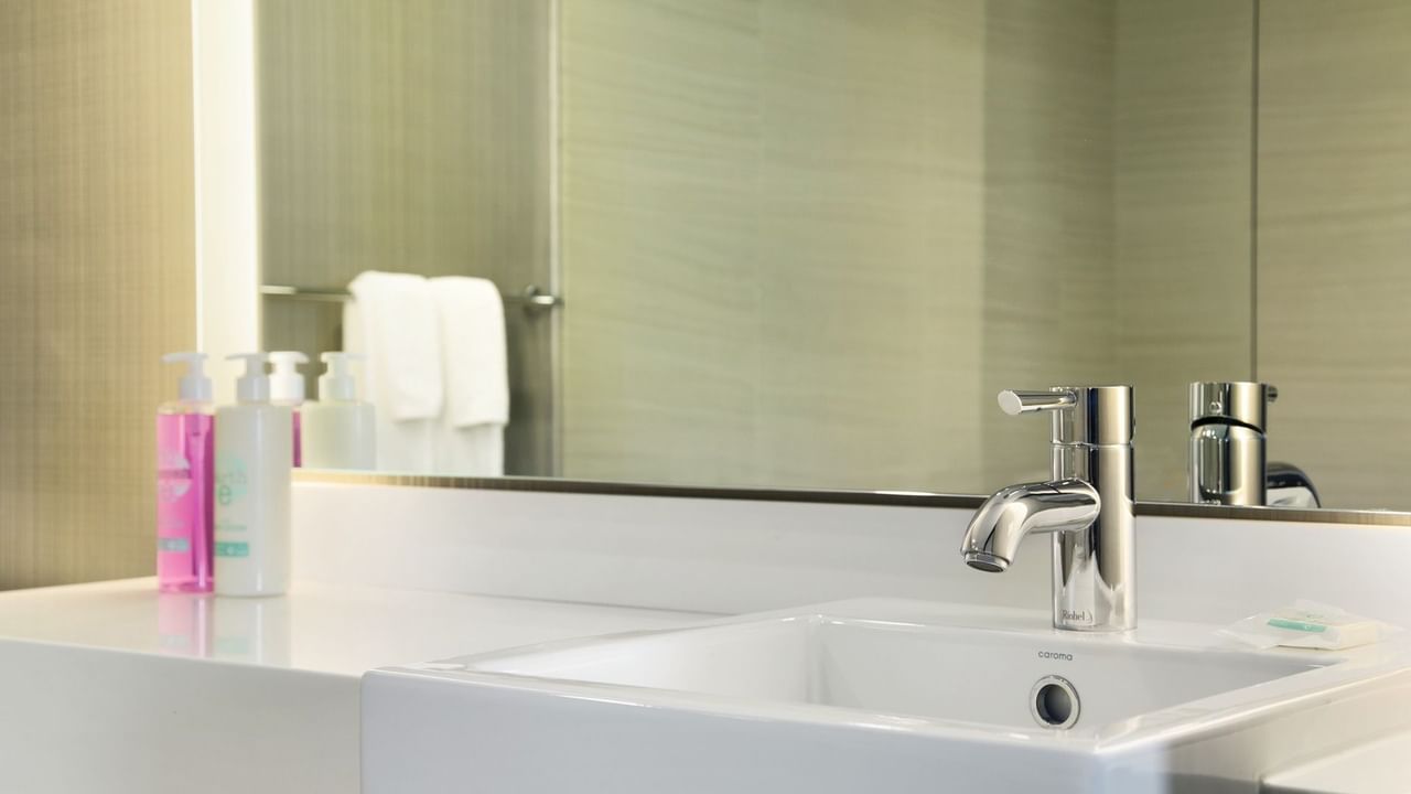 Sink in modern bathroom