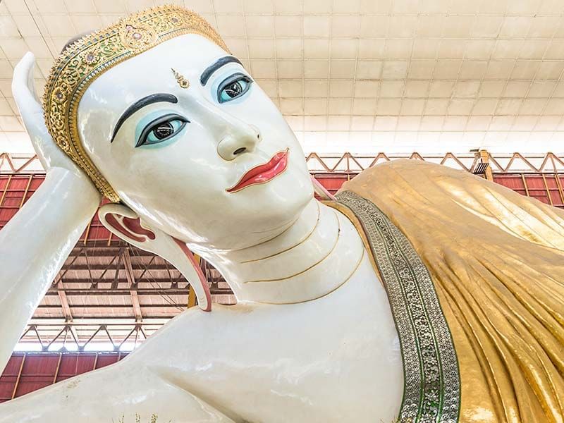 Buddha statue in Shwedagon Pagoda near Chatrium Hotel Royal