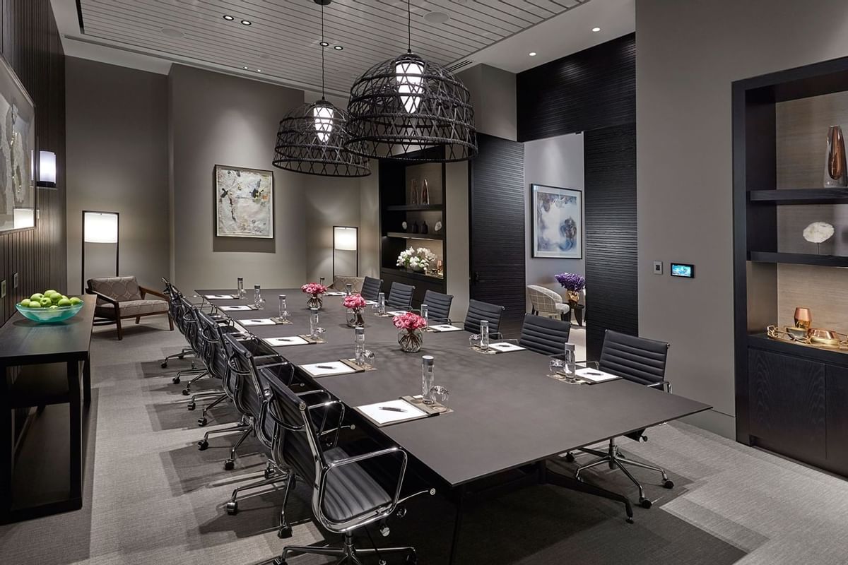 Interior of an elegant Boardroom at Crown Hotel Perth