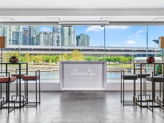 Lobby lounge area in River's Edge near Nesuto Docklands