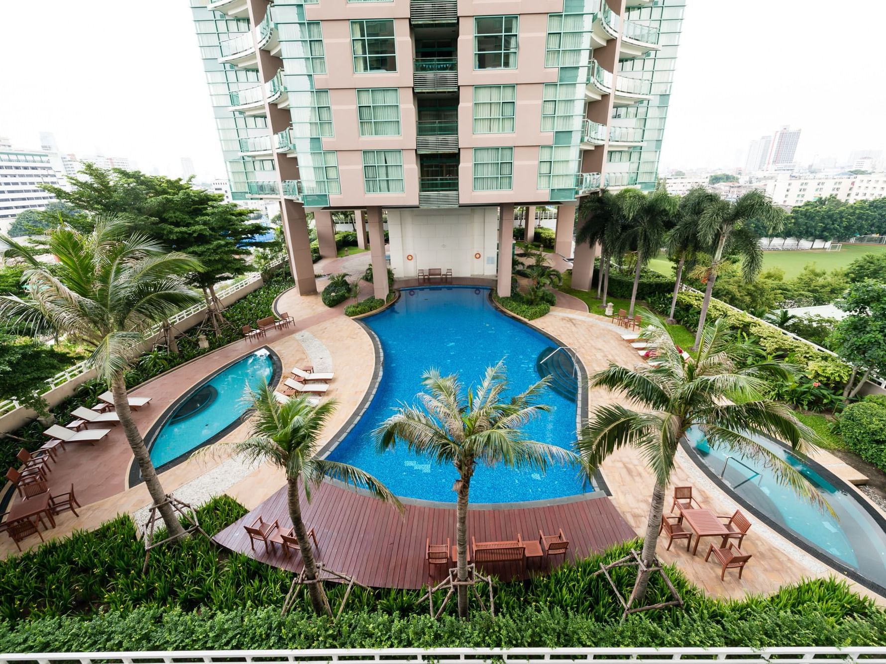 View of swimming pool at Chatrium Residence Riverside Bangkok