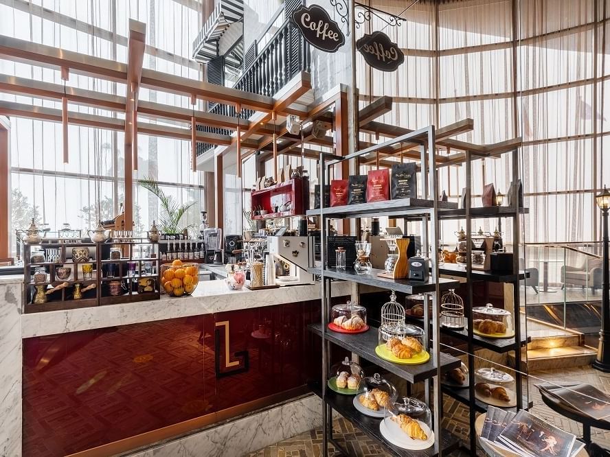 Interior of the cashier of L'cafe at Paramount Hotel Dubai