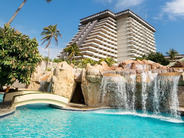Exterior view of Grotto and Palapa Bar in Mundo Imperial