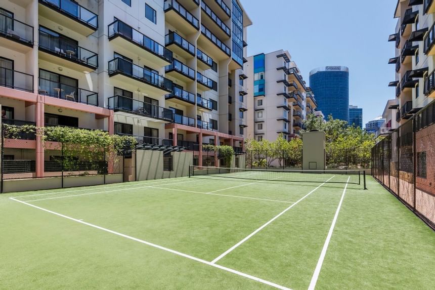 Outdoor tennis court in Waldorf at Nesuto Mounts Bay