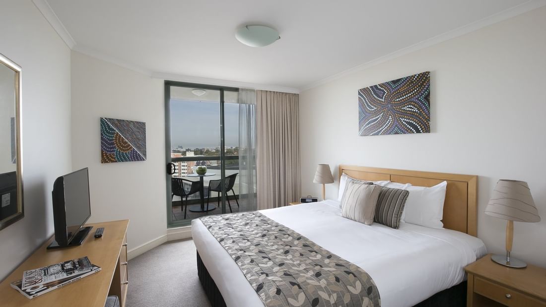 1 Bedroom Apartment 1 Queen Bed with out door view  at the Sebel Residence Chatswood