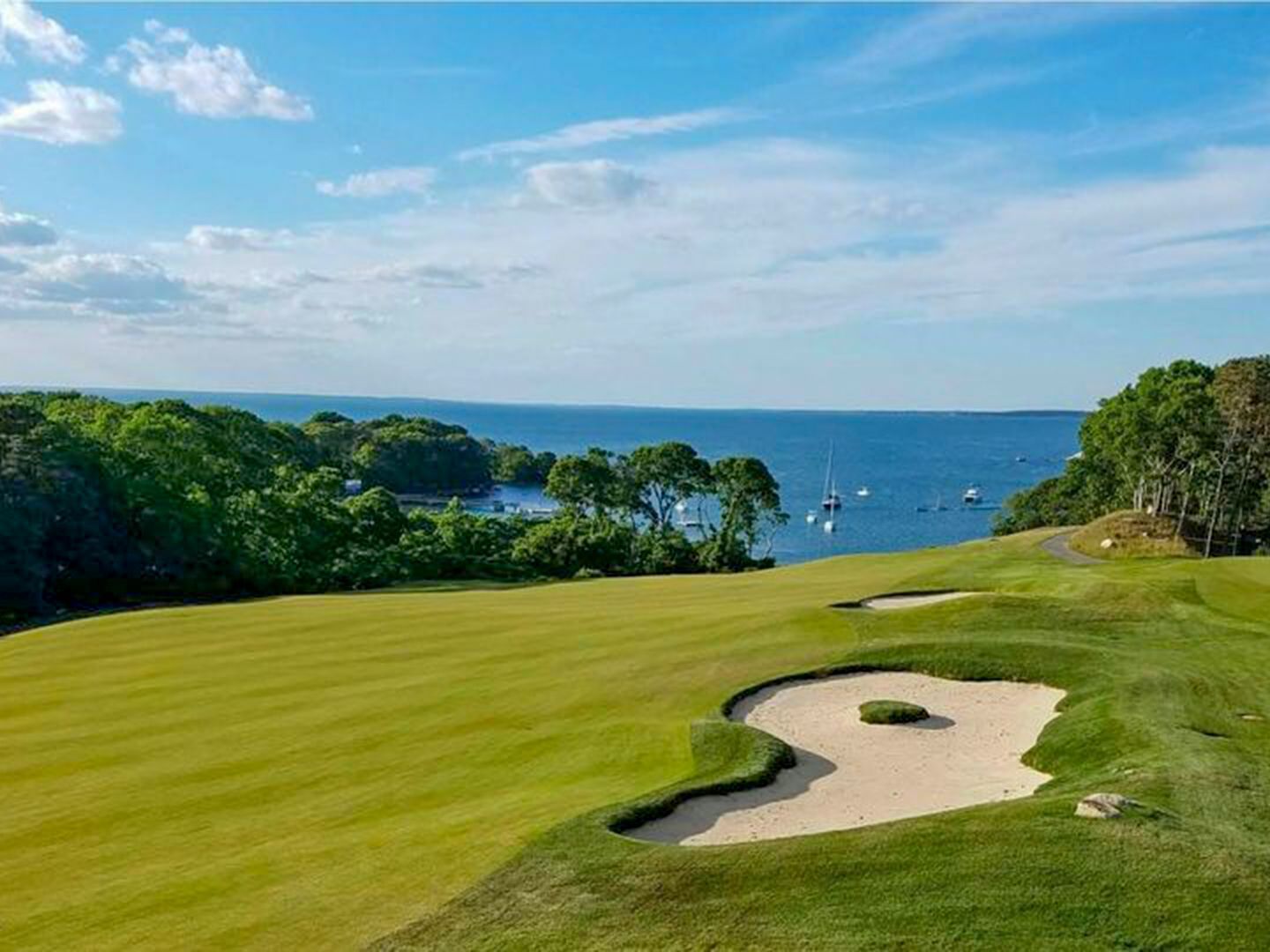 Landscape view of the golf course near Falmouth Tides 