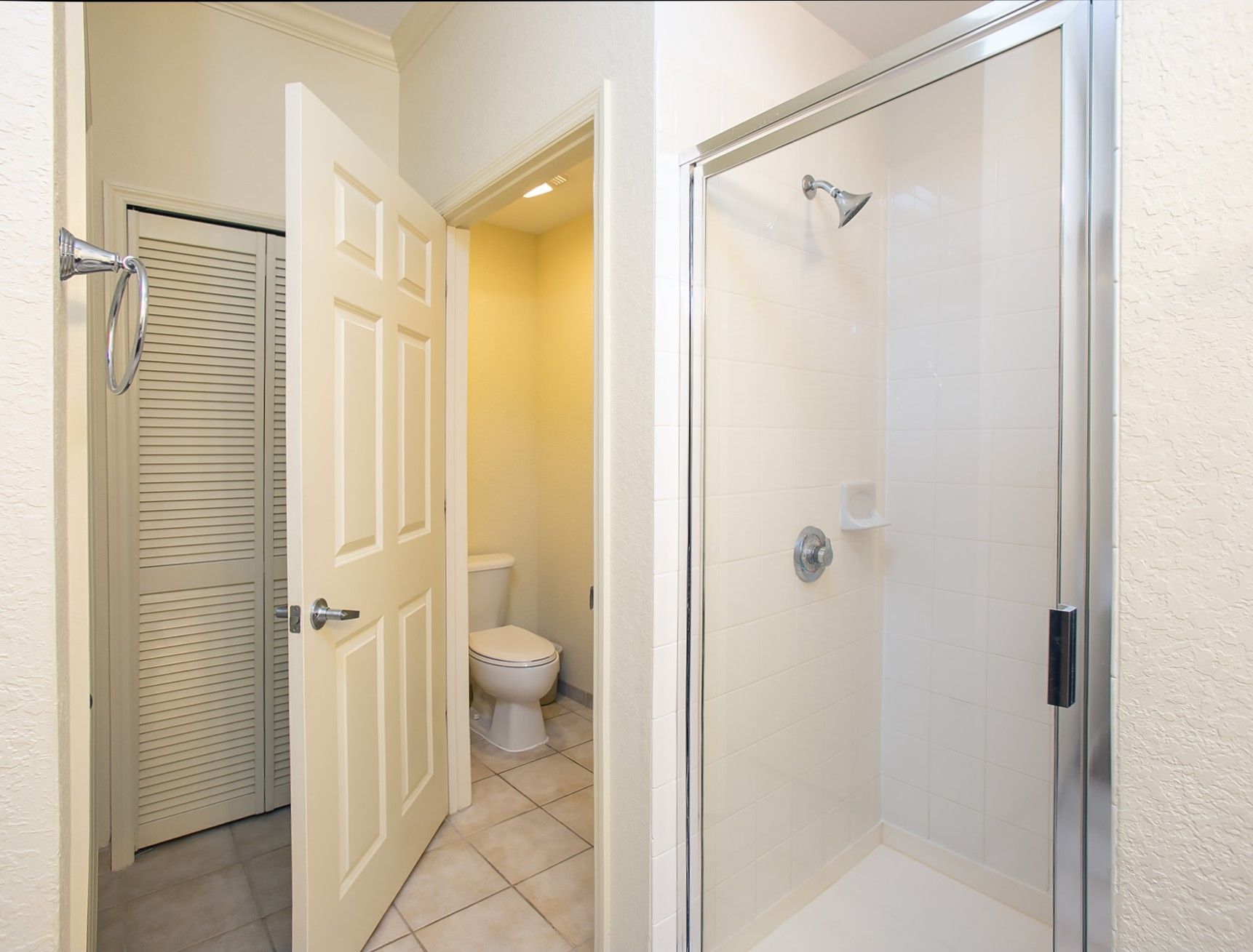 Primary bathroom with walk in shower