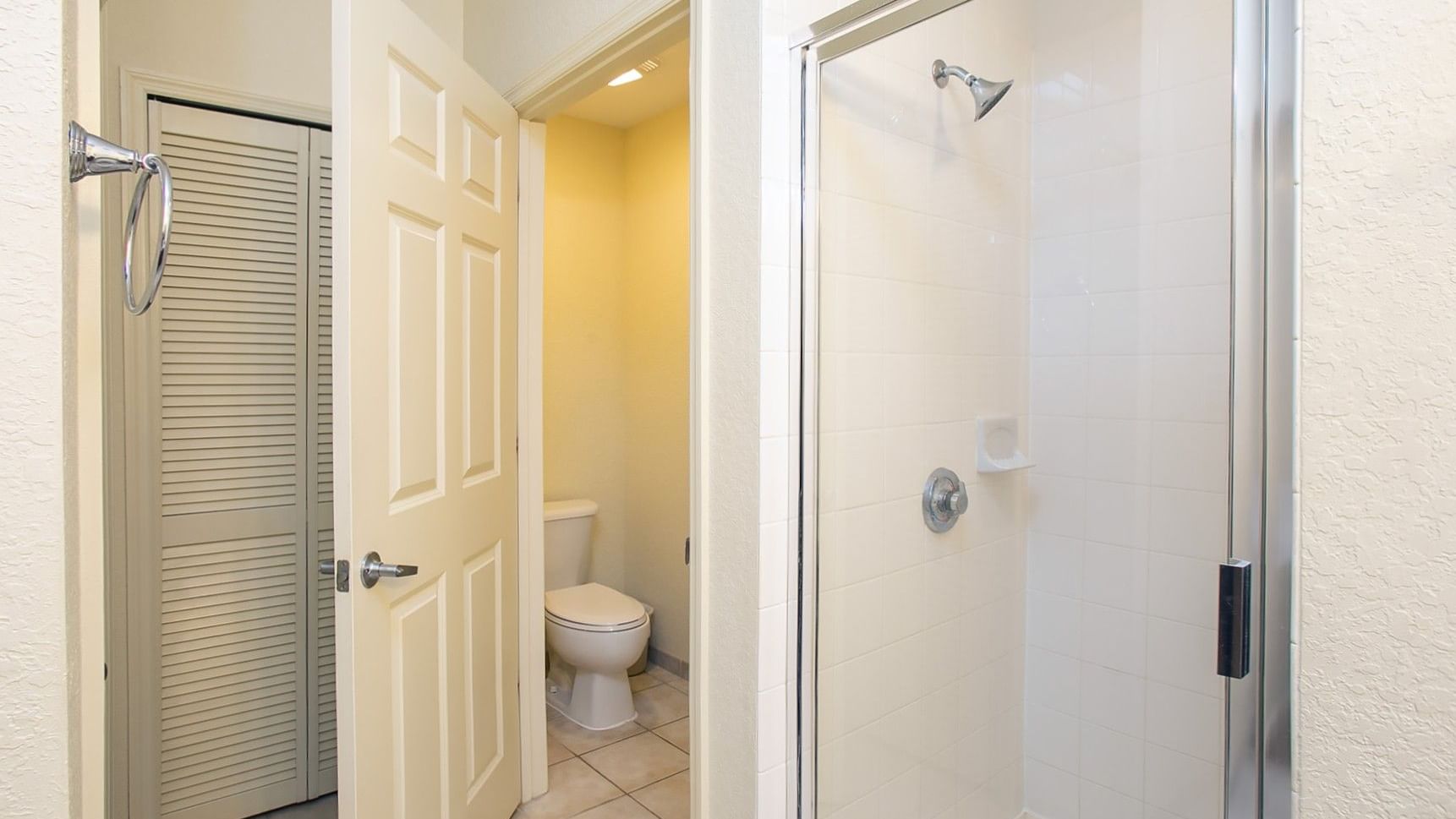 Primary bathroom with walk in shower