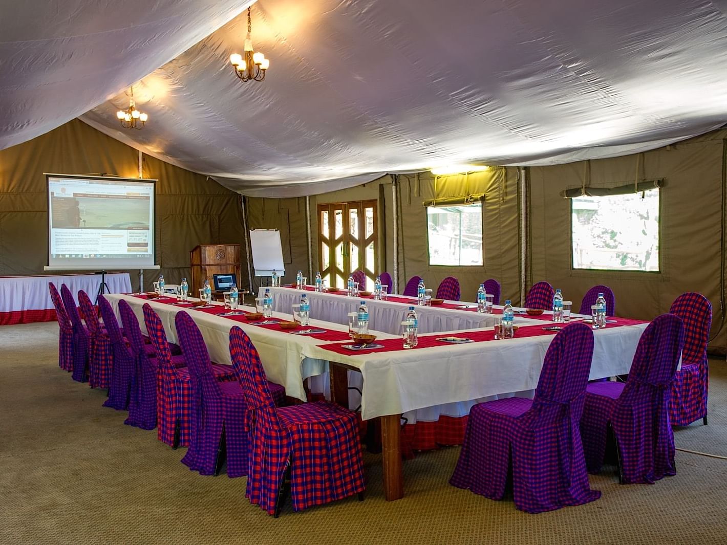 Interior of The One Conference Room at Ngorongoro Serena