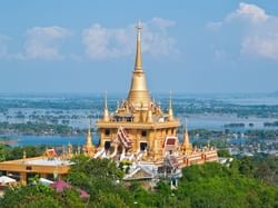 Aerial view of Wat Khiriwong near Hop Inn Hotel