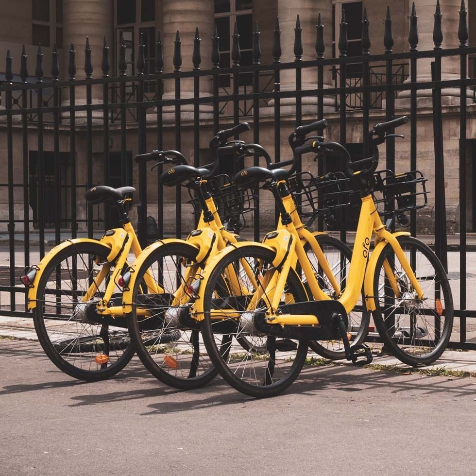Yellow bicycles in Guided Bike Tours near Falkensteiner Hotels