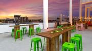 Table arranged for social gathering in Intracoastal Terrace at Diplomat Beach Resort