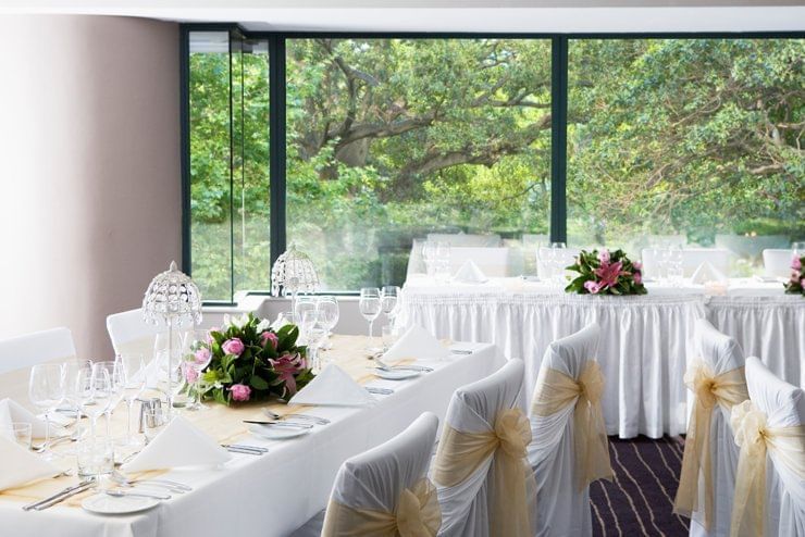 Wedding tables decorated with flowers at Pullman Sydney Hyde Par