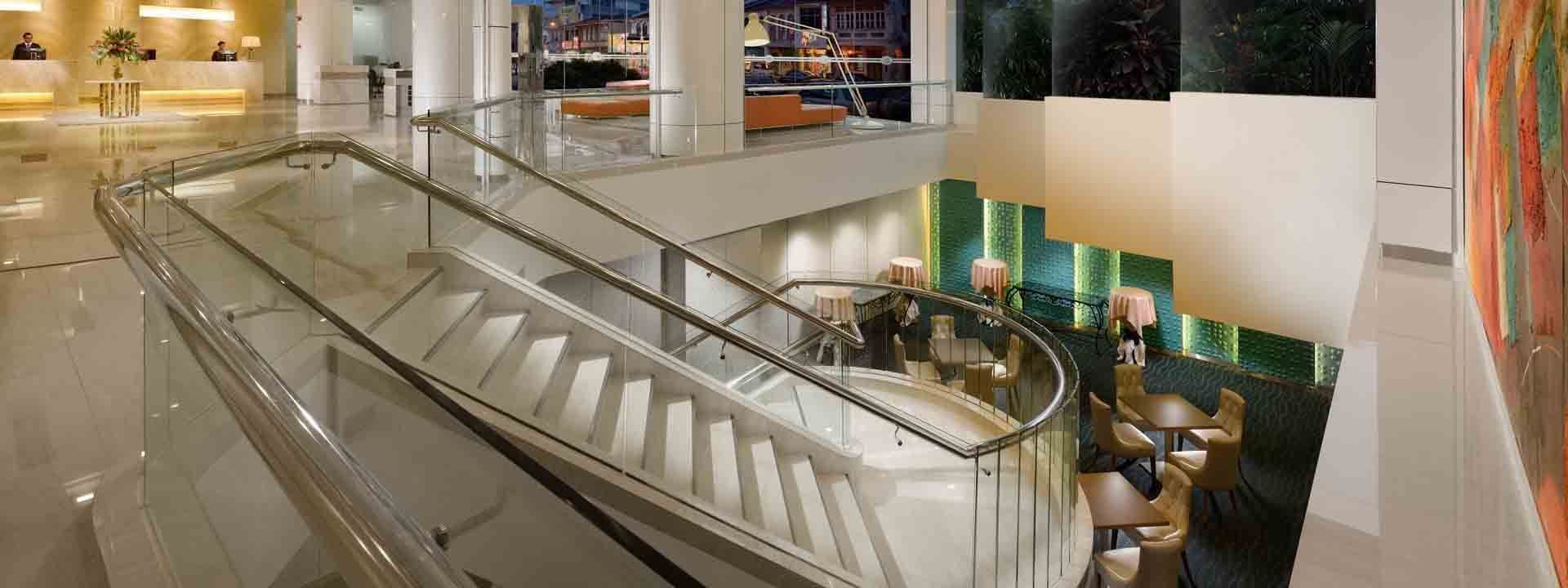 Interior of the staircase in the lobby area at Sunway Hotels & Resorts