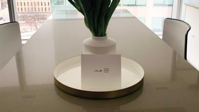 A Restay card on a table at ReStays Ottawa