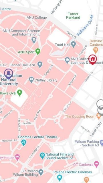 UniLodge @ ANU – Kinloch Lodge  Map