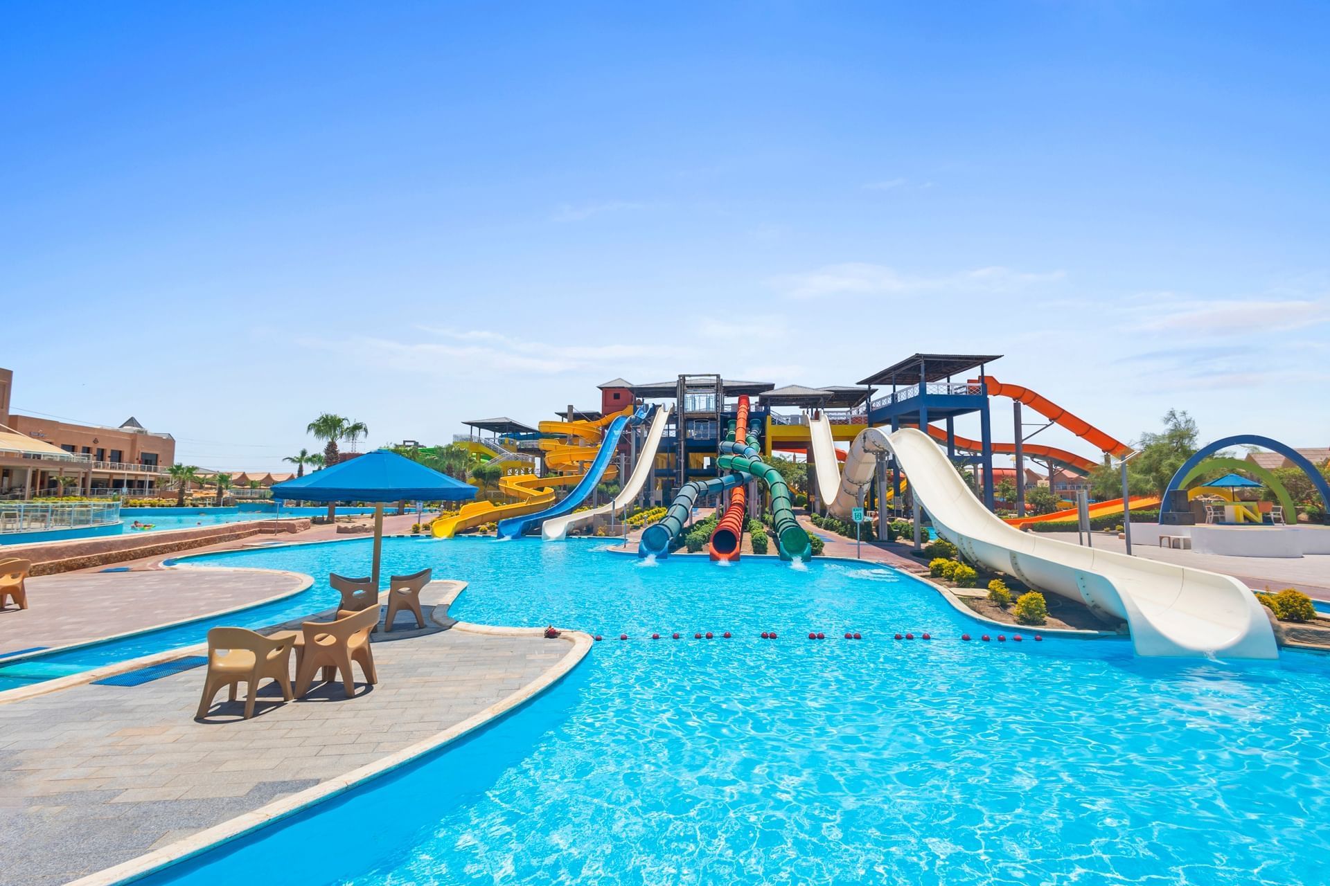 Aqua Park at Pickalbatros Water Valley Resort in Neverland, Hurghada