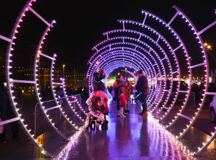 Illuminations displayed at The Imperial Hotel Blackpool