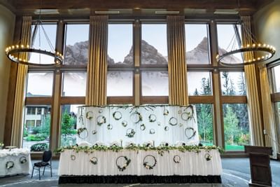A buffet served in a wedding ceremony at The Malcolm Hotel