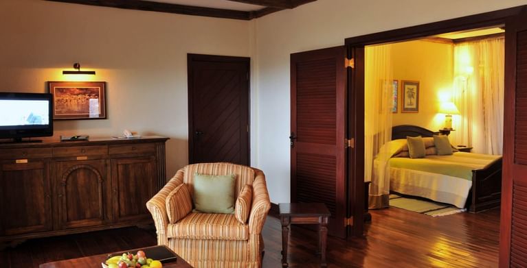 Living area in Kilaguni suite at Hotel Kilaguni Serena