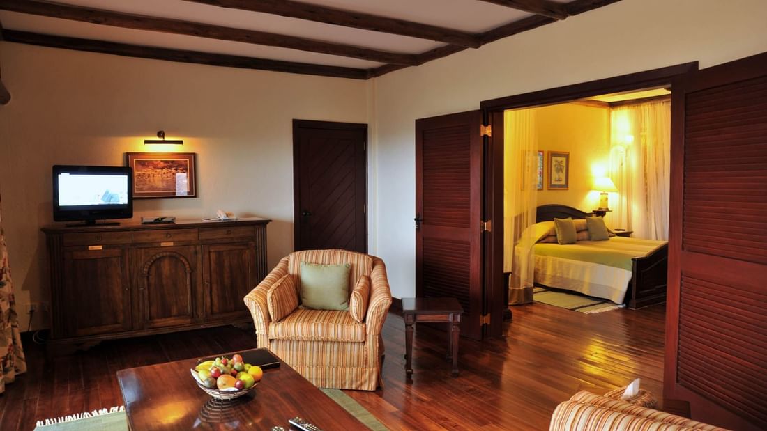 Living area in Kilaguni suite at Hotel Kilaguni Serena