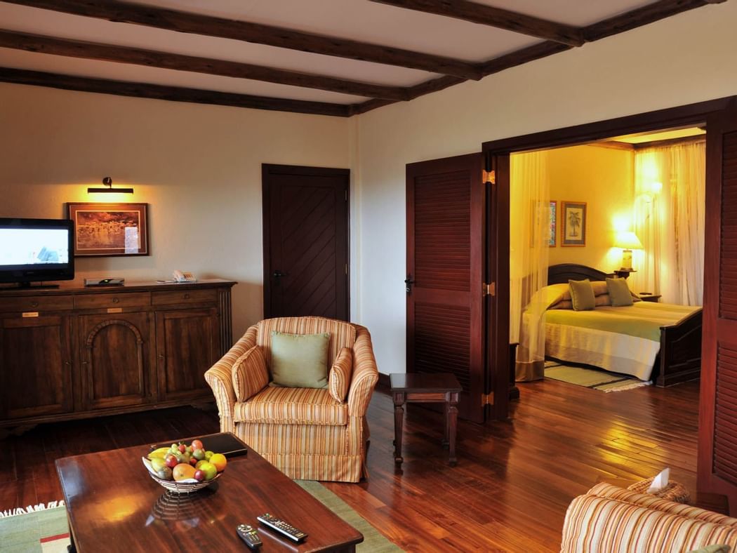 Living area in Kilaguni suite at Hotel Kilaguni Serena