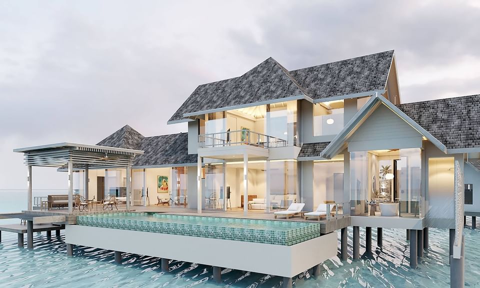 Exterior of Deluxe Water Pool Villa in Ananea Madivaru Maldives