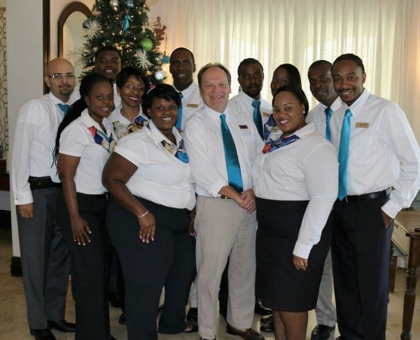 Group of people posing, picture at The Somerset On Grace Bay