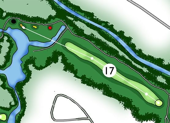 Sketch of 17th hole of a golf course at Chatrium Golf Resort